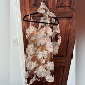 Brown and Floral Dress